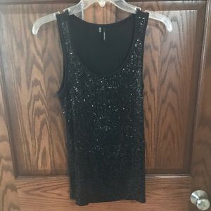 Maurices black sequin tank